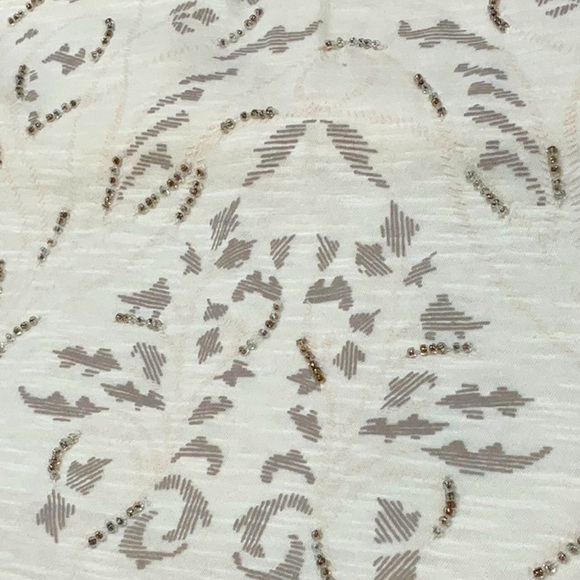 LOGO Embellished Slub Knit Tank with Chiffon NWOT - Picture 7 of 10